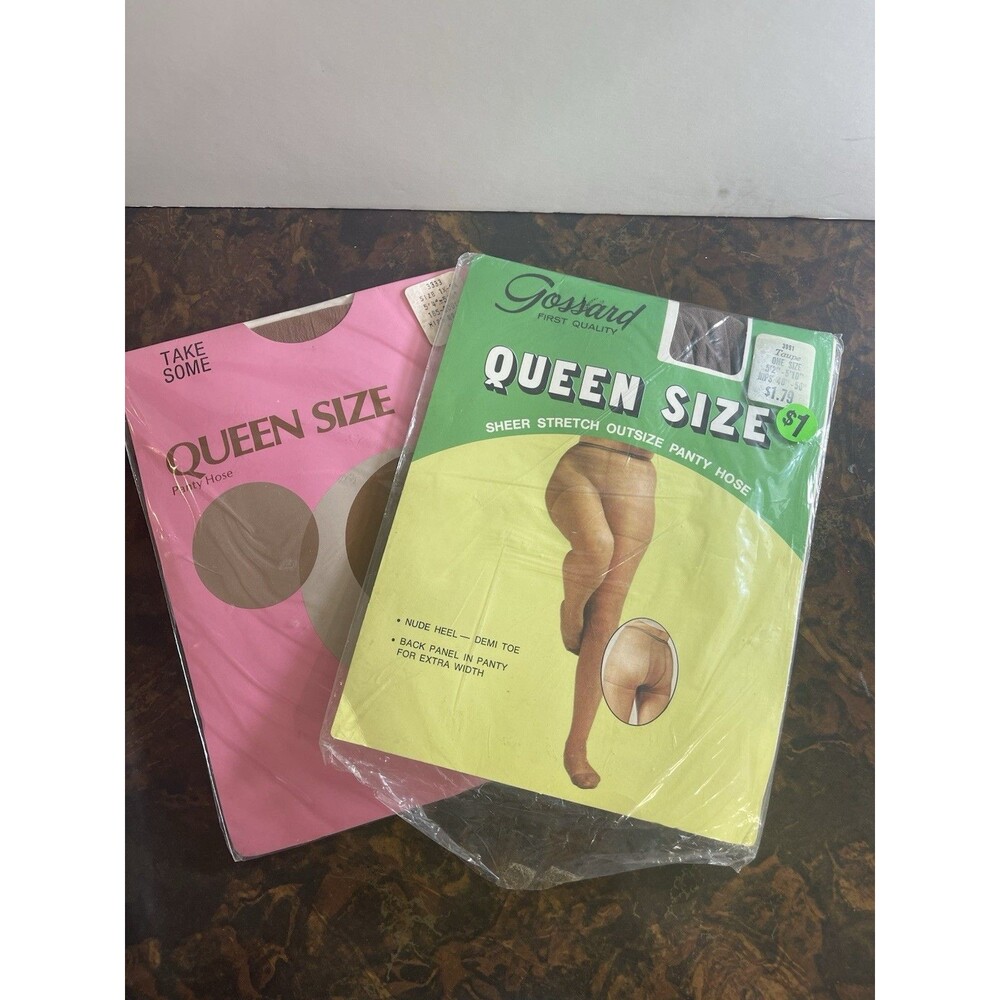 Vintage Panty Hose Queen Size (2 Pack Lot)